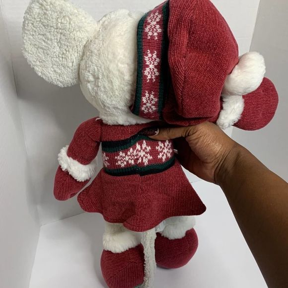 Disney Store Exclusive Winter Fun Christmas Minnie Mouse Plush Doll 18" - Picture 2 of 6